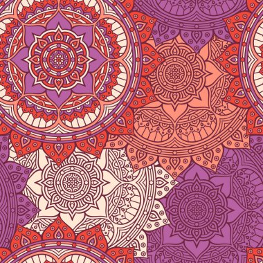 etnik çiçek seamless modeli