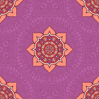 etnik çiçek seamless modeli