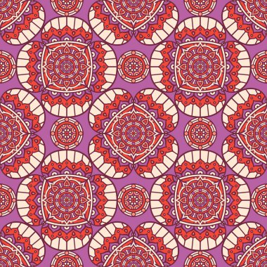 etnik çiçek seamless modeli