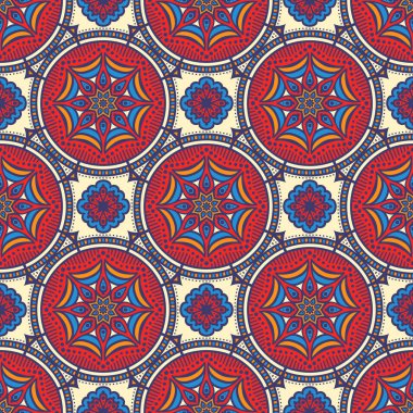 etnik çiçek seamless modeli