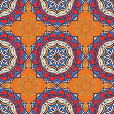 etnik çiçek seamless modeli