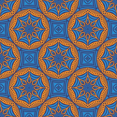 etnik çiçek seamless modeli