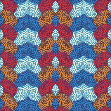 etnik çiçek seamless modeli