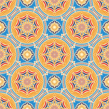 etnik çiçek seamless modeli