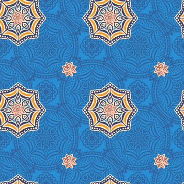 etnik çiçek seamless modeli