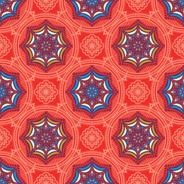 etnik çiçek seamless modeli