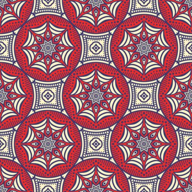 etnik çiçek seamless modeli