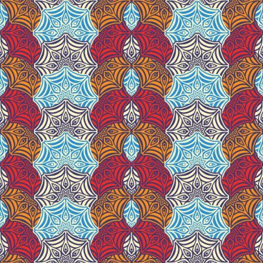 etnik çiçek seamless modeli