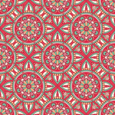 etnik çiçek seamless modeli