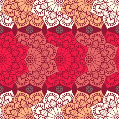 etnik çiçek seamless modeli