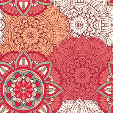 etnik çiçek seamless modeli