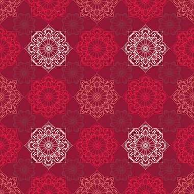 etnik çiçek seamless modeli