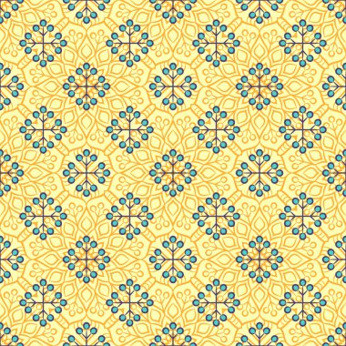 etnik çiçek seamless modeli
