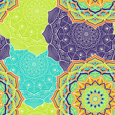 etnik çiçek seamless modeli