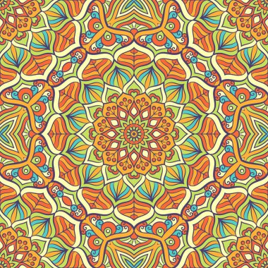 etnik çiçek seamless modeli