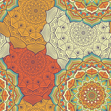 etnik çiçek seamless modeli