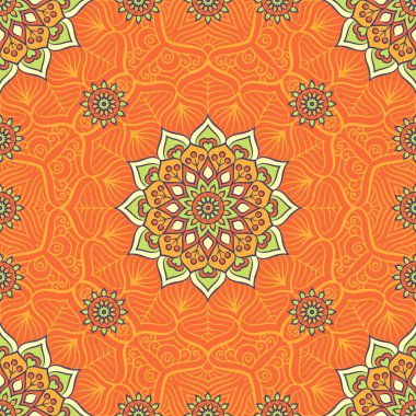 etnik çiçek seamless modeli