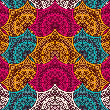 etnik çiçek seamless modeli