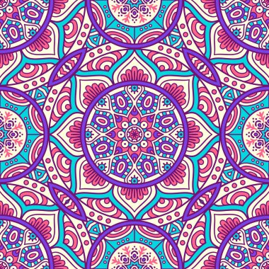 etnik çiçek seamless modeli