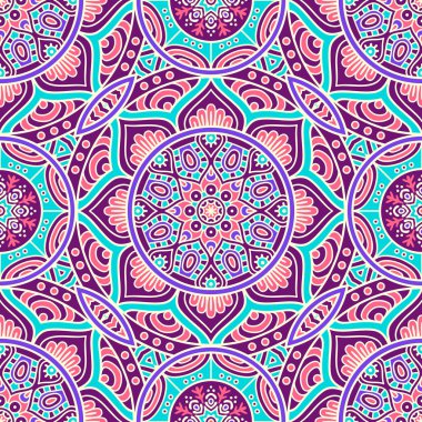 etnik çiçek seamless modeli