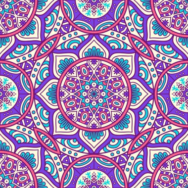 etnik çiçek seamless modeli