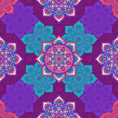 etnik çiçek seamless modeli