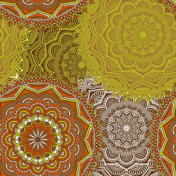 Ethnic floral seamless pattern — Stock Vector