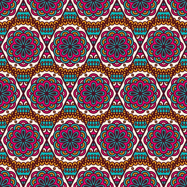 etnik çiçek seamless modeli