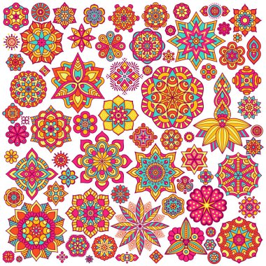 Vektör Hintli Mandala