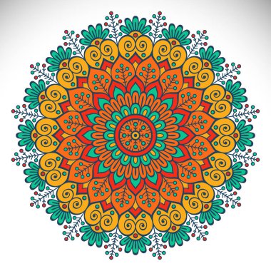 Vektör Hintli Mandala