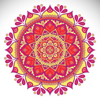 Vektör Hintli Mandala