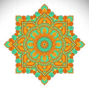 Vektör Hintli Mandala