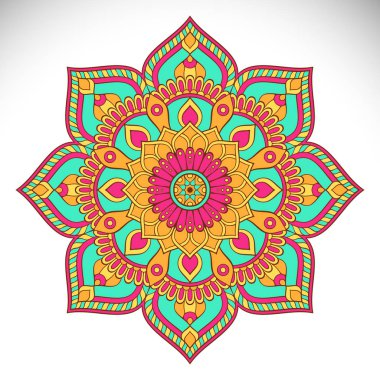 Vektör Hintli Mandala