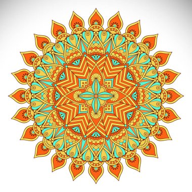 Vektör Hintli Mandala