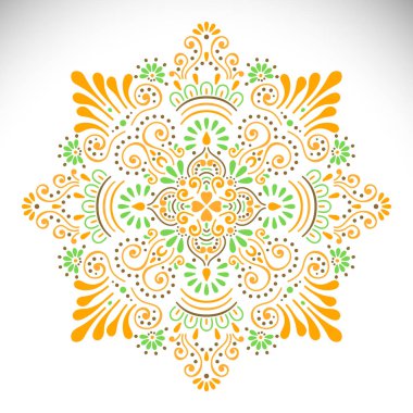 Vektör Hintli Mandala