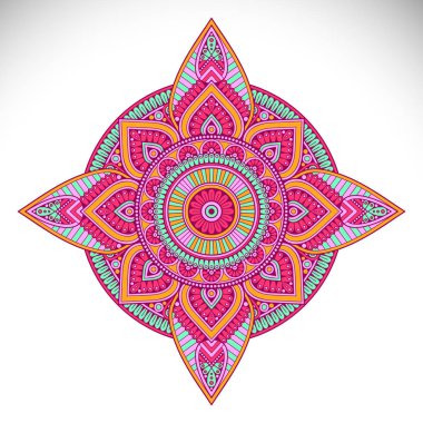 Vektör Hintli Mandala