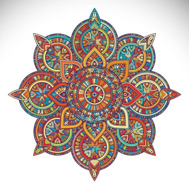Vektör Hintli Mandala