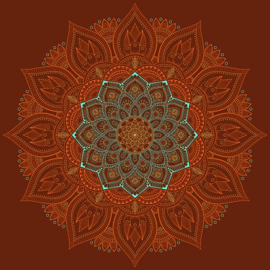 Vektör Hintli Mandala