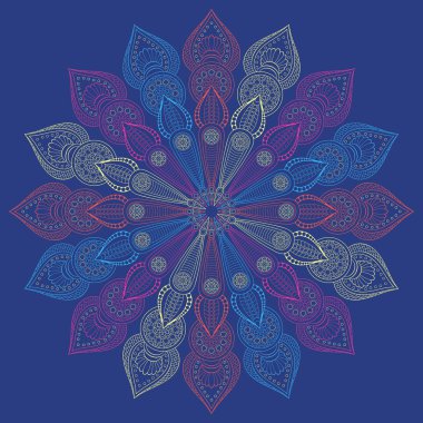 Vektör Hintli Mandala