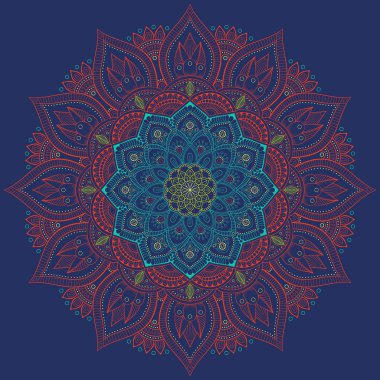 Vektör Hintli Mandala