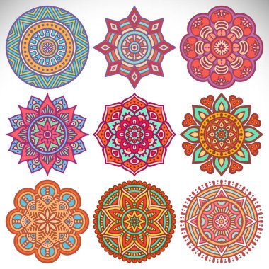 Vektör Hintli Mandala