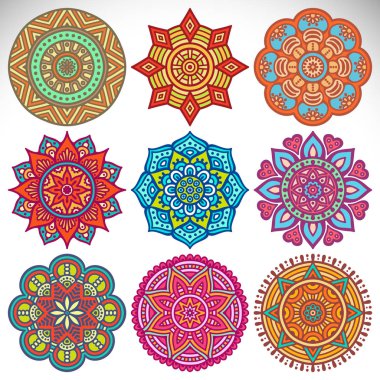 Vektör Hintli Mandala