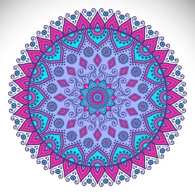 Vektör Hintli Mandala