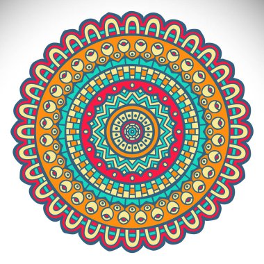 Vektör Hintli Mandala