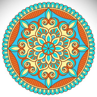 Vektör Hintli Mandala
