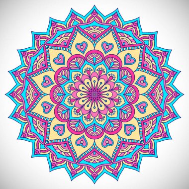 Vektör Hintli Mandala