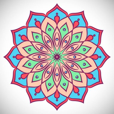 Vektör Hintli Mandala