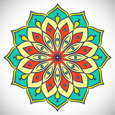 Vektör Hintli Mandala