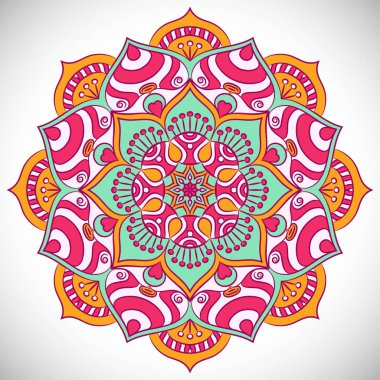 Vektör Hintli Mandala