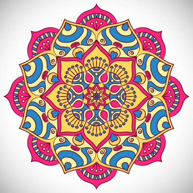 Vektör Hintli Mandala